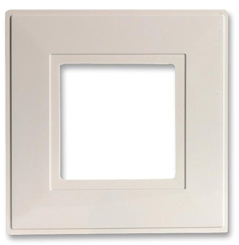BURNTEC® Finger Plate (2 in a Pack) Surround for Single Light Switch Faceplate or Electrical Plug Socket Back Panel Clear or White (White)