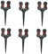 Marooma Gartenschlauchführung, 6 Packungen Wasserschlauchführungshalter mit Erdspieß für Rasenschläuche, Gartenpflanzenschutz, für Höfe, Blumenbeet, Terrasse