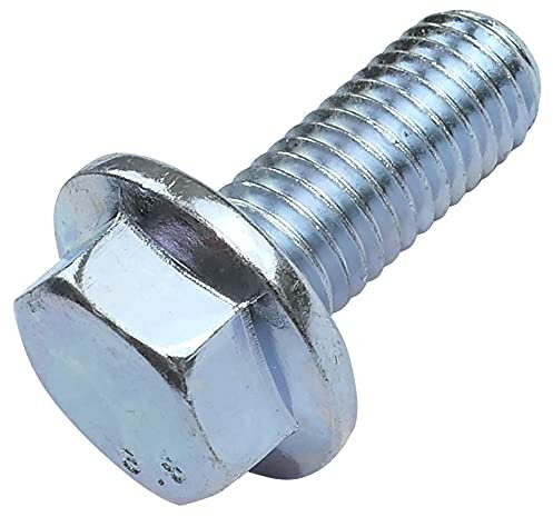 AERZETIX - C52348 - Satz von 10 - Bolzen - flanschschraube mit sechskantkopf mit kragen - M10x25mm - DIN 6921 - härte 8.8 - aus verzinktem stahl - montageschrauben