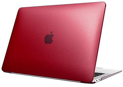 Fintie Hülle kompatibel mit MacBook Air 13 (2018-2020 Version) A2337(M1)/A2179/A1932, Ultradünne Hartschale Schutzhülle Snap Case, Bordeaux(Matt)