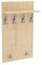 120x60 | MAXI Garderobenpaneel Wandgarderobe Garderobe Wandpaneel Kleiderstange CHROM | AHORN