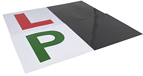 HTUK Magnetic L & P Plates Set for Cars, 4-Pack with 2 Red L Plates & 2 Green P Plates