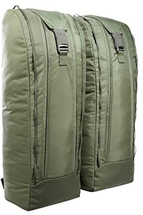 Tasmanian Tiger TT Front-Side Pouch 16 Set 23L Rucksack-Zusatztaschen 2er Set verwendbar mit TT Base Carrier, Gesamt-Volumen 46L, Oliv