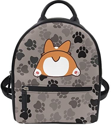 Showudesigns Mini-Rucksack für Damen und Mädchen, Reisen, Einkaufen, Corgi, One_Size, Reiserucksäcke