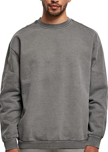 Urban Classics Herren Heavy Terry Garment Dye Crew XXL darkshadow