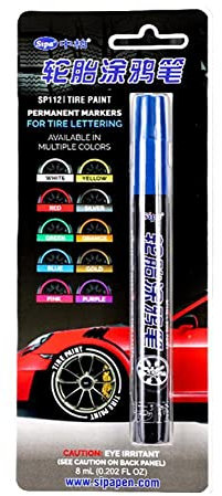Reifenmarker-Stifte für Autoreifen-Schriftzug, wasserfest, permanenter Lackmarker auf Ölbasis, Gummi-Metallreifen-Lackstift Marker I1S7