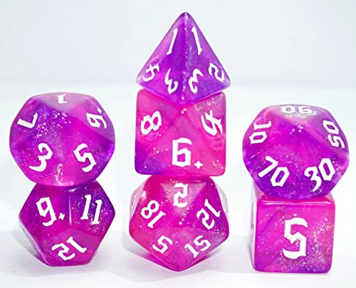 Dice4friends Würfelset Galaxy: Rubin (7)