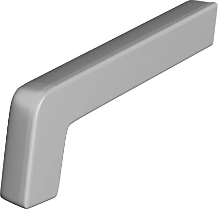 Sarei Fensterbankseitenteile Set, links & rechts, aus PVC, in silber, für Fensterbänke mit Ausladung 130 mm