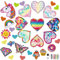 30 Stück Bügelflicken Kinder,Set Aufbügelflicken,Aufnäher Kinder,Zum Aufbügeln für DIY,Applikation Flicken Zum Aufbügeln, Denim Patches,Patch Sticker Kleidung,Jeans Kleidung Patches