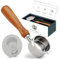 Gritty Blenders - Bottomless Coffee Portafilter 54mm with Compatible Puck Screen and Basket | Compatible with Sage Breville Barista Series 500-880, Barista Express, and More 54mm Models