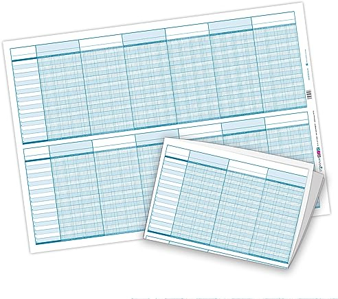 itenga Urlaubsplaner Wandkalender DIN A2 (59,4 x 42,0 cm) 250g/m² Personalplaner, gefalzt (universal immerwährend)