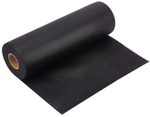 OLYCRAFT 30cmx23m Schwarzes Stickerei-Stabilisator 0.2mm Dickes weggeschnittenes Stickerei-Stabilisator Wasserlösliches Stabilisator für Maschinenstickerei DIY-Gepäck BAU Dekoration