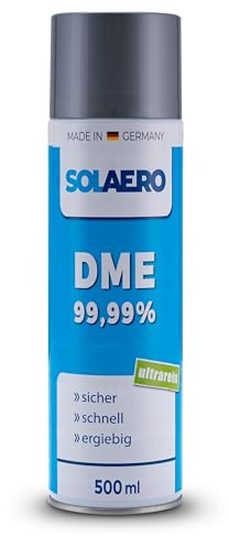 SOLAERO | Etere dimetile 500 ml | Spray bomboletta di gas a pressione | Solvente organico | Estrazione ad alta purezza | Produzione Germania