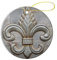 Ornamente Für Weihnachtsbaum Zinn-Fleur-De-Lis-Detail Christbaum Baumschmuck Anhänger Christbaum Hängeornamente Weihnachts Ornamente 7.3Cm
