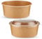 CHEF ROYALE 20x 1000ml Kraft Salad Paper Bowls with Lids -Takeaway Bowls for Hot/Cold Food - Leakproof Soup Containers - Carboard Packaging