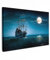 MuchoWow© Leinwand 90x60 cm Deko Schlafzimmer Aesthetic Leinwandbilder Wohnzimmer Gemälde Foto Geschenk Living Room Decoration Piraten - Meer - Nacht - Schiff - Mond