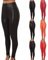 DGZTWLL Kunstleder-Leggings für Damen, sexy Reißverschluss im Schritt, hohe Taille, schmale schmale Yogahose, Übergröße, Bauchkontrolle, BK1, X-Klein