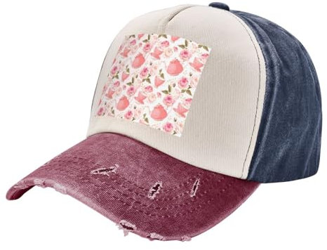 ZISHAK Chapeau de cowboy unisexe avec théière rose, casquette de baseball pour le quotidien, les activités sportives de plein air, taille réglable, Théière rose., taille unique