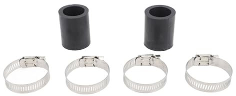 Silicone High Temperature Pipe Clamp Connector, Wear Resistant 2 Pieces High Temperature Pipe Clamp Connector Banshee 1987~2006 (Black)