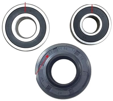 ROEDE para Lavadora de Tambor de Montaje en Pared Daewoo Mini Sello de Agua (25 * 50,55 * 10 * 12) + rodamientos 2 Piezas (6202 6203) Piezas de Anillo de Sellado de Sello de Aceite