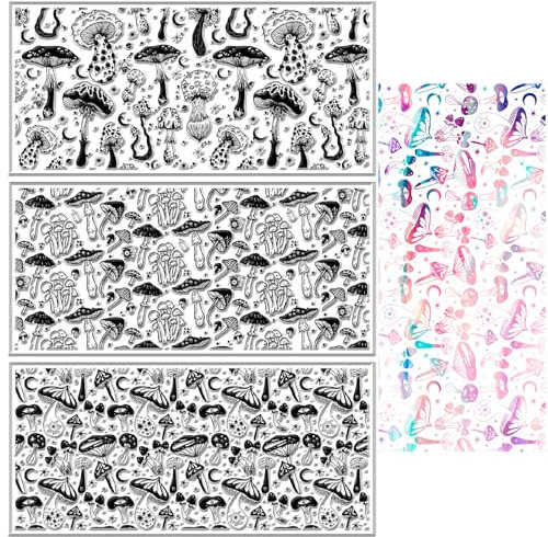 craspire Pilz-Klare Stempel Dichter Hintergrund Wiederverwendbarer Poststempel Transparente Silikonstempelsiegel Für Die Erstellung von Tagebüchern Und Karten Dekorieren DIY Scrapbooking Supplies