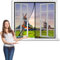 Magnet Fliegengitter Fenster 210 x 180 cm Insektenschutz Ohne Bohren, Magnetvorhang Klettband Selbstklebend Extra Stark Moskitoschutz Automatisch Schließt ​für Balkontür Terrassentür【Schwarz】
