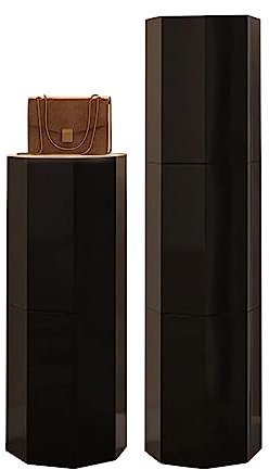 UYDJAKX 360 Rotating Shoe Rack with Adsorption Doors, Shoe Rack, Household Small Door Revolving Shoe Cabinet, Vertical Ultra-Narrow Staircase Storage Space-Saving Cabinet Star of Light