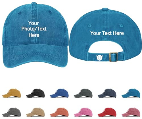 Baseball Cap Damen Baseball Caps für Herren Unisex Personalisierte Baseballkappe mit Drucken Text/Logo/Foto Verstellbarer Cappy Frauen Kappe Herren