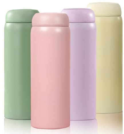 VIRRAEEL 380ML Travel Coffee Mug Thermal Cup Vacuum Mug Reusable Stainless Steel Insulated Tumbler with Leakproof Lid for Hot and Cold Drinks (Pink)