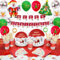 Vaisselle de Fête de Noël - Lot de 16 Assiettes à Dîner, Merry Christmas Deco Table Set avec Tree, Santa, Elk, Banner, Nappe, Feuille Confetti, Ballons pour Party Décoration