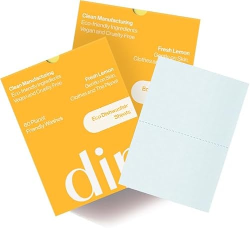 Dip Dishwasher Sheets | Eco-Friendly Alternative to Dishwasher Tablets | Plant-Powered | Zero Waste Cleaning | 120 Loads