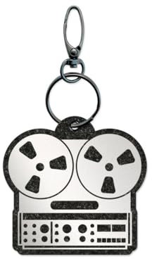 Reflexy Tonbandgerät B77 Design Reflektoranhänger - Recycling-Filz Fußgängerreflektor Reflektor-Anhänger Tonbandgerät Tonbandmaschine B77 Spule Tonband Tape Bandmaschine Retro HiFi Musik Reel to Studi