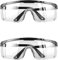 HUFACAI 2 x Safety Goggles – Work Safety Goggles Anti-Fog Anti-Spoilage Eye Protection Glasses Full Vision Glasses Protective Glasses for Glasses Wearers Transparent