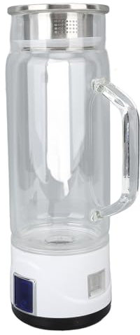 Generatore di Acqua Ricca di Idrogeno, Vetro Borosilicato Alto 1000 Ml Bottiglia Acqua Idrogeno da 1000 a 1500ppb con Manico Addensato per Ufficio