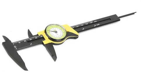 BAFOVY Digital Schieblehre,Digitaler Messschieber Messschieber Elektronischer 0-150mm aus Kunststoff mit leicht ablesbarem LCD-Display für präzise Messungen (Gelb (Englisch))