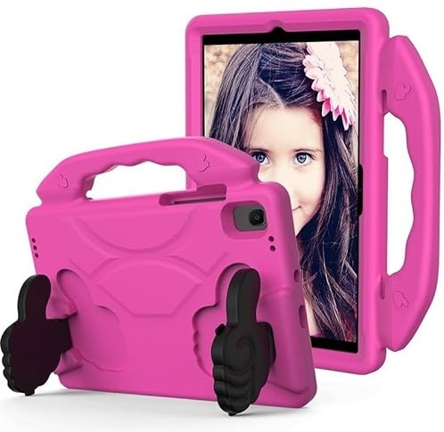 Child Friendly Case Cover For Samsung Galaxy Tab 4 7.0 For Kids Shockproof with Handle and Stand (Pink, Samsung Galaxy Tab 4)