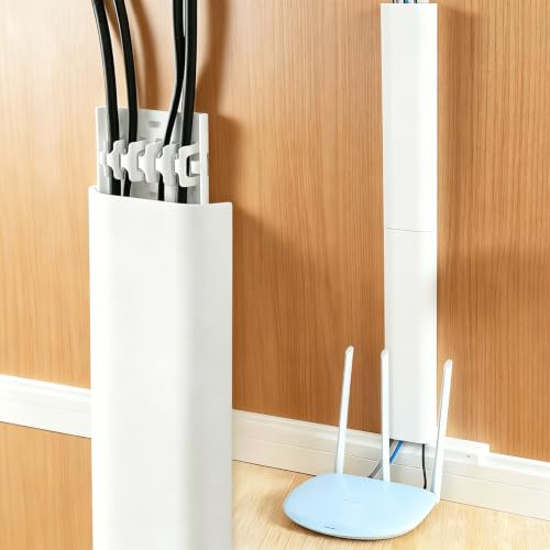 Cable Raceway Self Adhesive 30cm, Wire Concealer Cord Cover, Wall Cable Hider Channel for TV, PC, Desk, Home & Office Cable Management(White, 2 Pack)