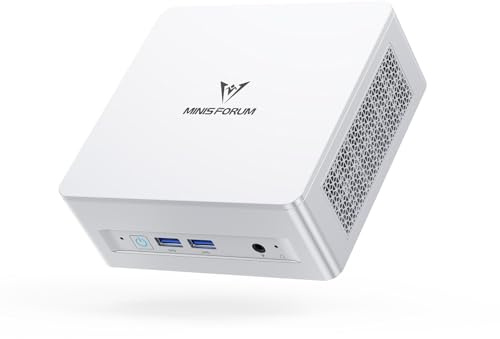 MINISFORUM UM870 Slim Mini PC,AMD Ryzen 7 8745H Processor Mini Computer(8C/16T, Up to 4.9GHz), 32GB DDR5 RAM & 512GB PCIe 4.0 SSD, Support 8K@60Hz HDMI 2.1/USB4 Output, WIFI6E/BT5.3/Auto Power On