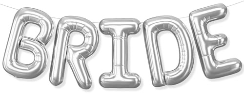Bride to Be Luftballons,JGA Deko Frauen Luftballons Set,Bride Buchstaben Ballons,Bride Buchstaben Folienballon,Bride to Be Deko Folienballon Bride Luftballons für Bachelorette Party,Hochzeit Deko