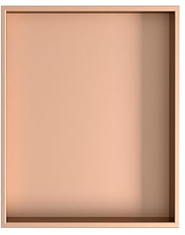 YWJFSA Nicho de Ducha de Acero Inoxidable Baño Nicho Sola Capa 32 × 32cm Hornacina Ducha Sin Obra Hornacina Ducha Empotrable para Gel, Champú Y Artículos de Tocador,Oro Rosa