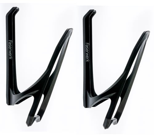 FASERWERK Flaschenhalter Fahrrad19g, 2er Set, Getränke Halter für Ebike, Mountainbike, Gravelbike. Fahrradflaschenhalter Carbon für Fahrradflasche 750ml & 500ml. Rennrad Zubehör Bike Accessories