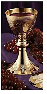Etched Celtic Cross Chalice with Paten