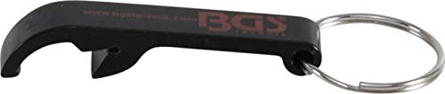 BGS Öffner | BGS® Flaschenöffner | Aluminium | schwarz | Schlüsselanhänger | Bierflaschenöffner | Kapsel-Öffner