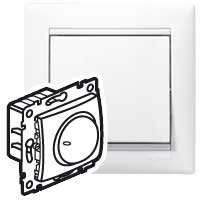 Legrand valena - Pulsador doble 2 polos+tierra aluminio