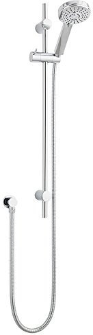 Hudson Reed A3064 ǀ Modern Bathroom Water Saving Slide Rail Kit with Multi-Function Air Induction Handset, 720mm, Chrome