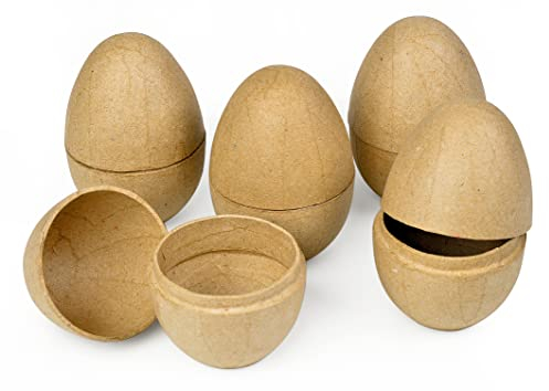 5Stk. Pappmaché Eier teilbar 8,4cm hoch ø6cm Decopatch Serviettentechnik Ostern