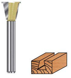 Projahn Grat-/Zinkenfräser mit Vorritze D 14,3 mm, L 49,5 mm, L2 13,5 mm VE: 1