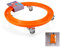 Inofix - Patín para bombona de butano - Diseño circular de 310 mm de diámetro - Rueda con giro 360º - Naranja