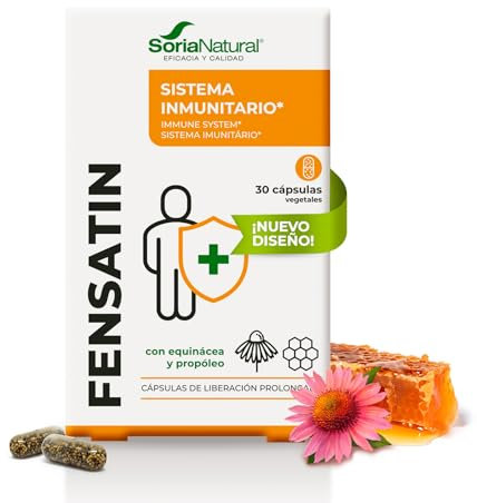 Soria Natural Fensatín - Propóleo con Equinácea para Reforzar el Sitema Inmune - Aumentar las Defensas para Invierno - 30 cápsulas