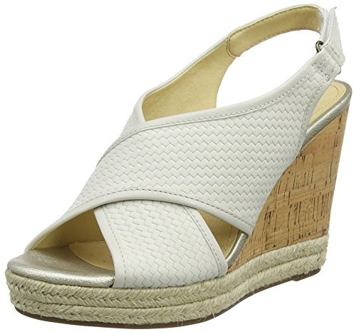 Geox Women's Donna Janira C Platform Sandals, Off-White (OFF WHITE C1002), 3.5 UK